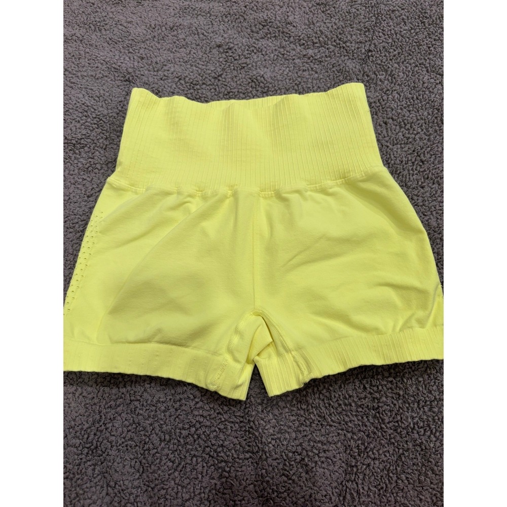 Free People Movement x The Class Neon Yellow Seamless High Waist bike Short XS/S - Picture 1 of 3